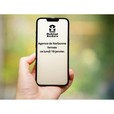 Agence territoriale de Narbonne fermée lundi 19 janvier